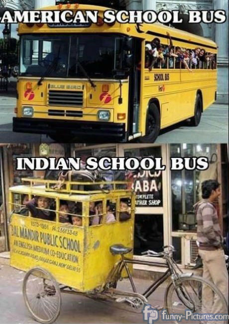 Indian  vs US schoolbus